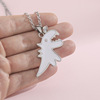 Dinosaur for beloved, necklace, pendant suitable for men and women, cartoon universal accessory for elementary school students, magnetic sweatshirt, wholesale