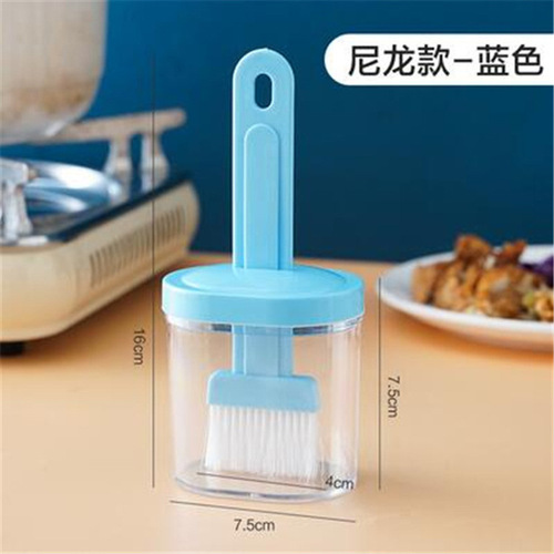 Oil brush kitchen pancake household high temperature resistant silicone edible brush sauce barbecue oil brush push type with bottle all-in-one