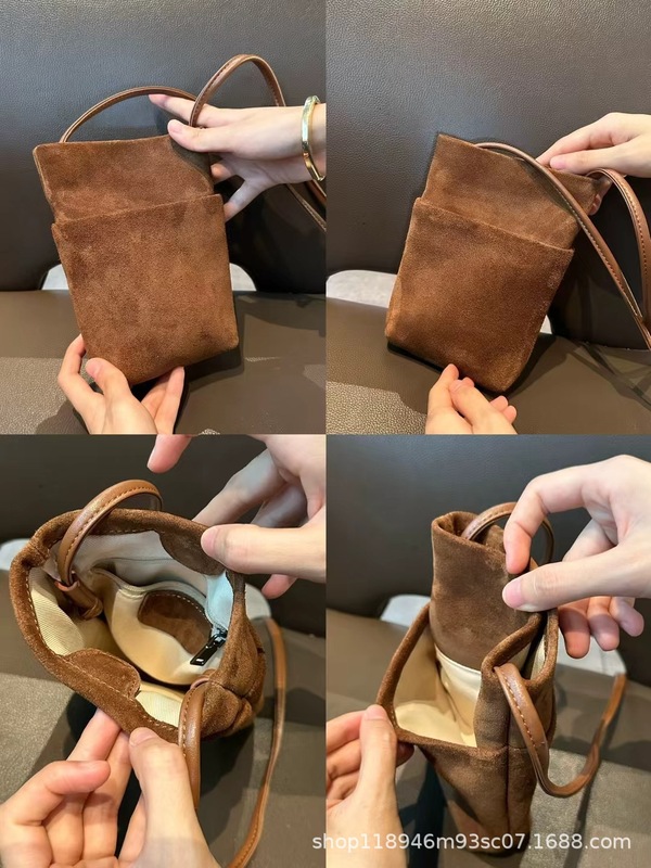 牛皮手机包磨砂皮迷你小包高级感轻便斜挎包通勤便携单肩斜挎包|undefined