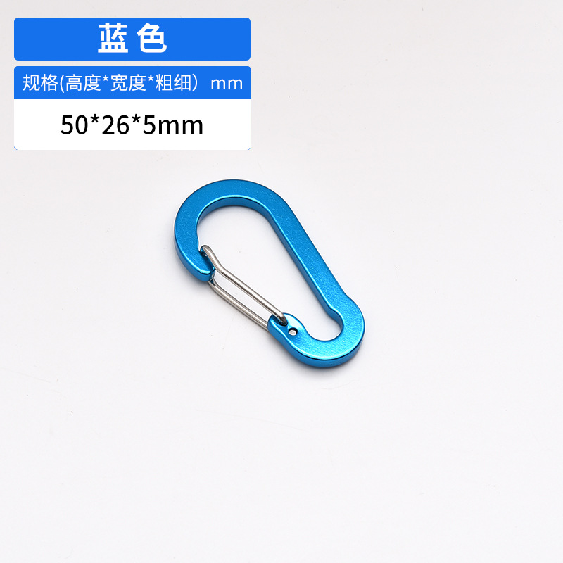 Fabricante al por mayor de mosquetones en forma de S n.° 5 de acero inoxidable con resorte para mochilas, hebilla de aleación de aluminio tipo calabaza, accesorios para exteriores.