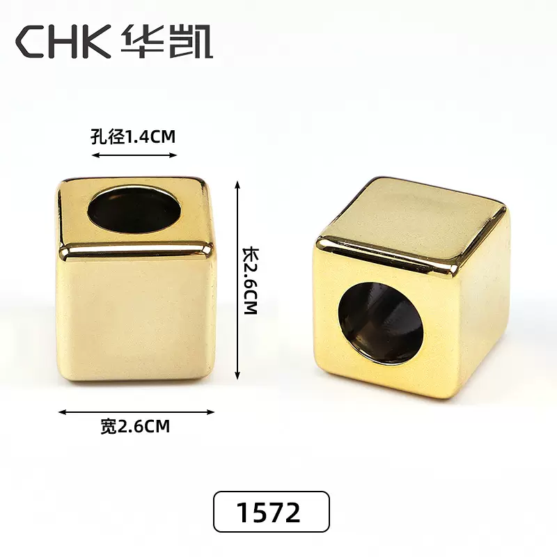 金色大孔不锈钢串珠饰品配件diy服饰箱包隔珠手串手链散珠批发