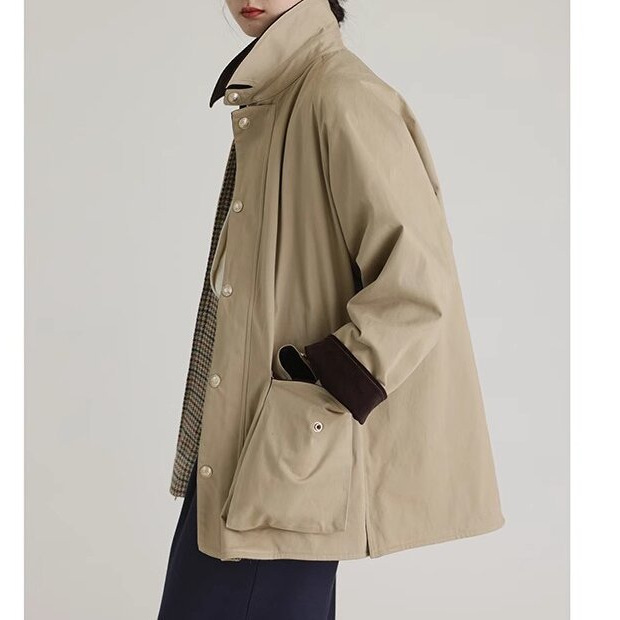 既製カジュアルメンズとレディースウールリバーシブルラペルアメリカンレトロジャケット中古コート秋服|undefined