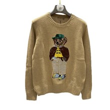 长期有货有标爆款针织衫提花卡通熊高品质小众秋冬毛衣女弹力大