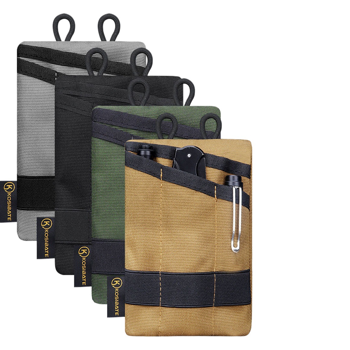 Bolsa de cosméticos EDC multifuncional, bolsa de herramientas portátil para exteriores, estuche para cuchillos tácticos, riñonera, billetera plegable para tarjetas de crédito