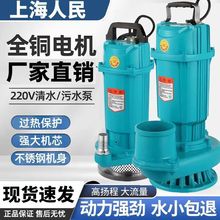 潜水泵220V高扬程大流量三寸四寸农用灌溉抽水泵家用上海人民鱼塘