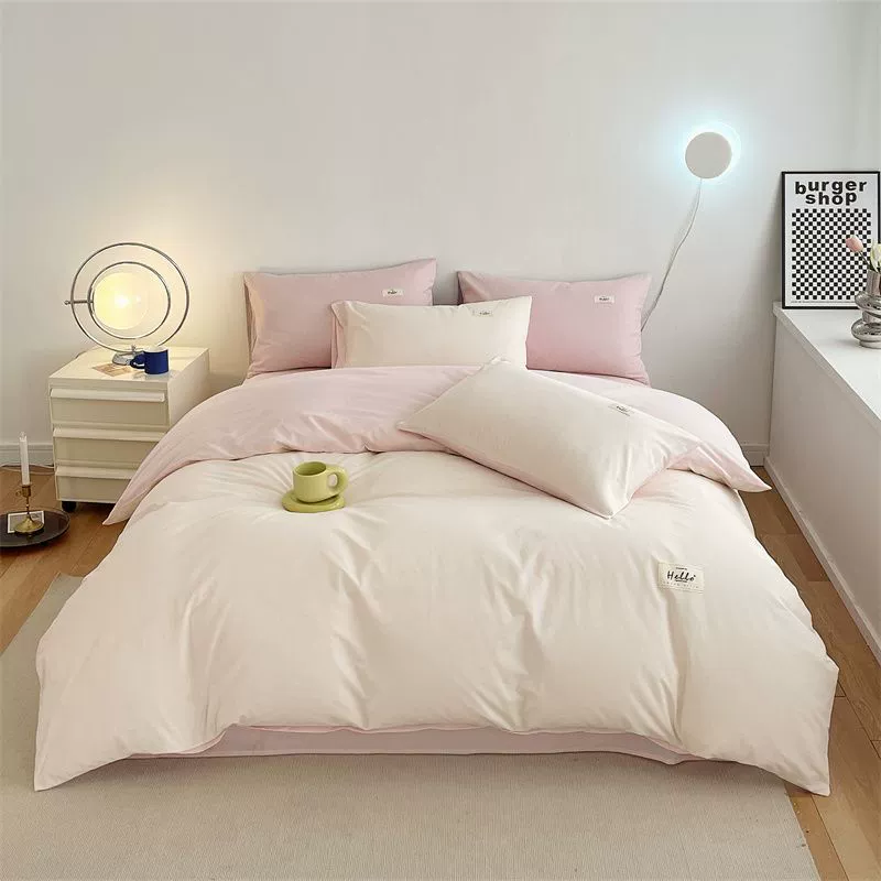 Set, sheet, bedspread, simple and elegant design, 4 piece set, 3 piece set