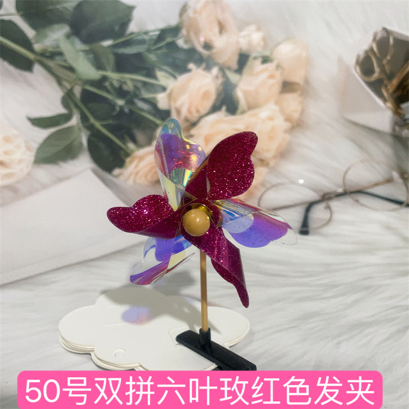 50호 육엽비녀 더블로즈레드