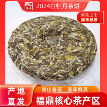 福鼎白茶2024春季日晒白牡丹茶饼300g三古品韵原产地高山茶叶批发