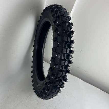 越野摩托车配件高齿轮胎外胎80/100-12寸 钉子款，防滑雪地橡胶轮