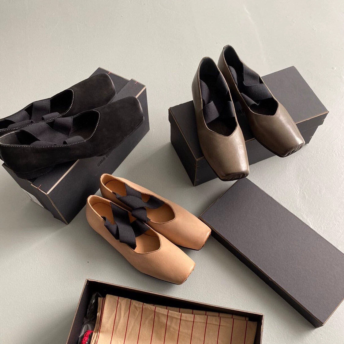 24 новые темные нишевые туфли ручной работы старые балетные туфли свиной нос скрещенные ремешки Мэри Джейн женские туфли