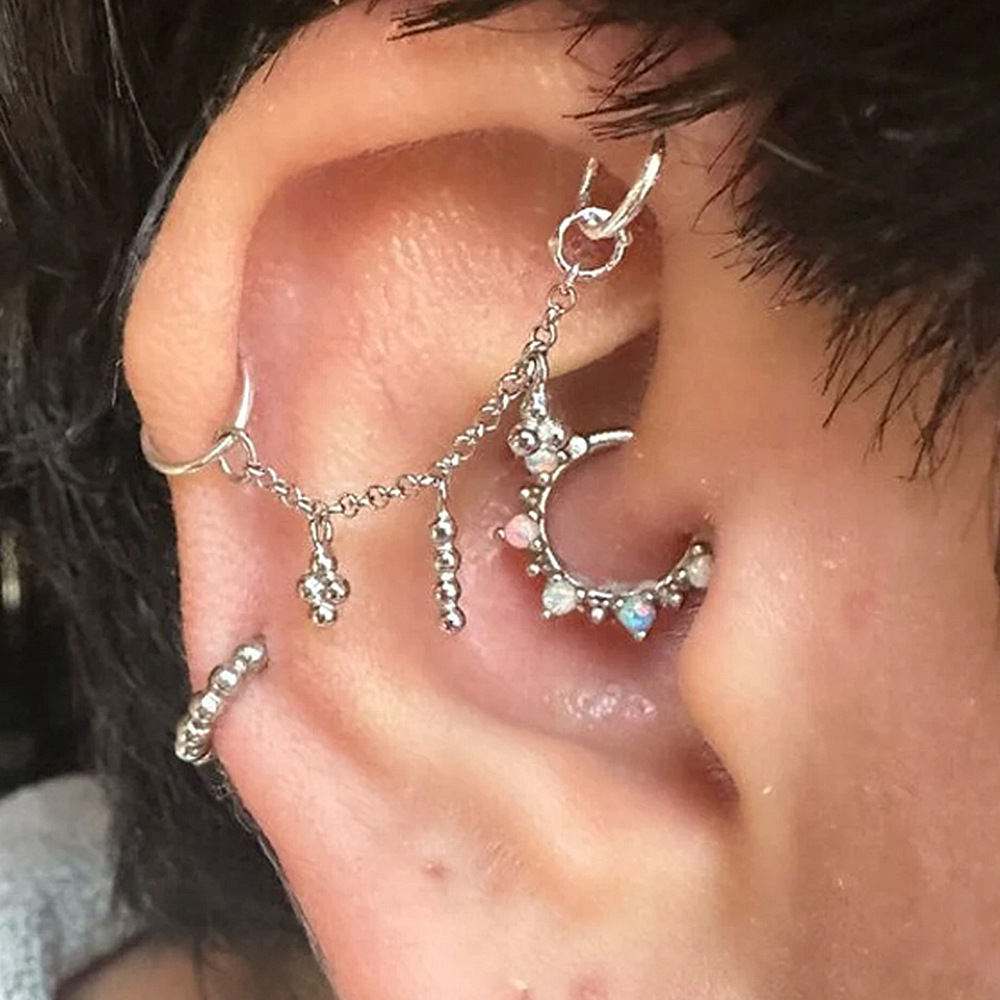8g Weight 1 Piece 925 Sterling Silver Zircon Geometric Drop Earrings