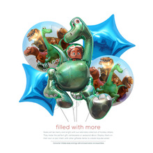 现货生日派对装饰布置道具拍照玩具汽球恐龙当家卡通造型铝膜气球