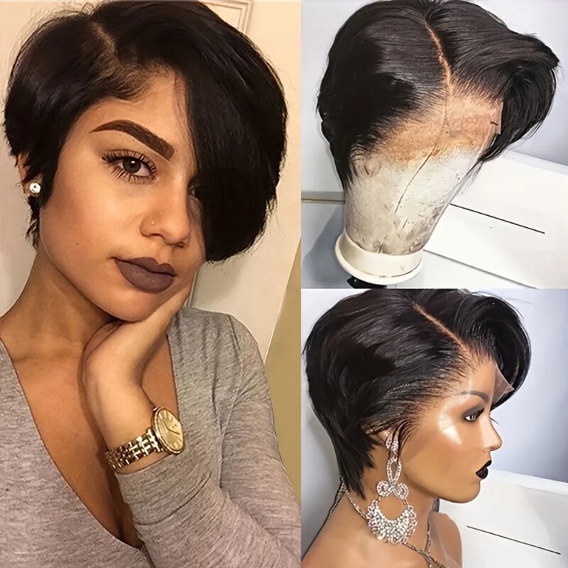 Ombre 13x 4x 1 lace human hair wig T part wig front lace human hair sleeve