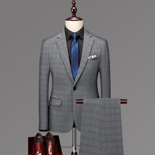 Wedding Suit Men's Suit Groom Dress Korean Fashionable Handsome Slim-fit Three-piece Business Casual Suit Formal Suit