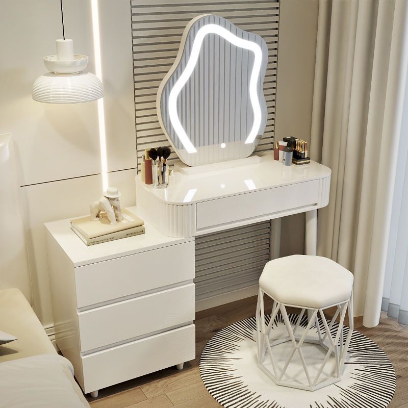 화이트 80 테이블 + 캐비닛 + 거울 + 새둥지 스툴