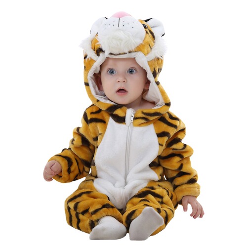 MICHLEY cross-border infant and toddler flannel crawlers infant and toddler home clothes children's cartoon cute onesies