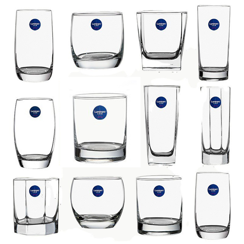 Copa cuadrada de vidrio lemeiya hogar engrosada taza de té taza de agua de vidrio reforzado conjunto taza de beber transparente