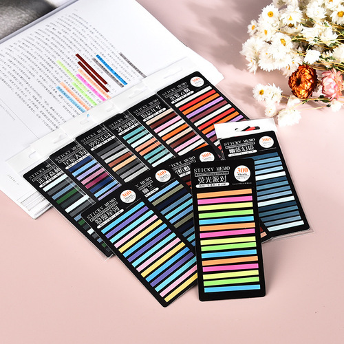 Ultra-fine index stickers, transparent key marks, Korean version color sticky notes, PET waterproof message note paper, N times stickers