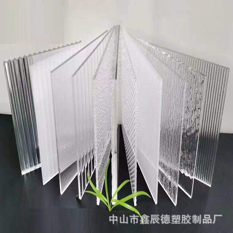 Прозрачная акриловая доска с длинными радужными полосками, доска с узором в виде волн воды, камень, доска из плексигласа, перегородка, лазерная резка, обработка