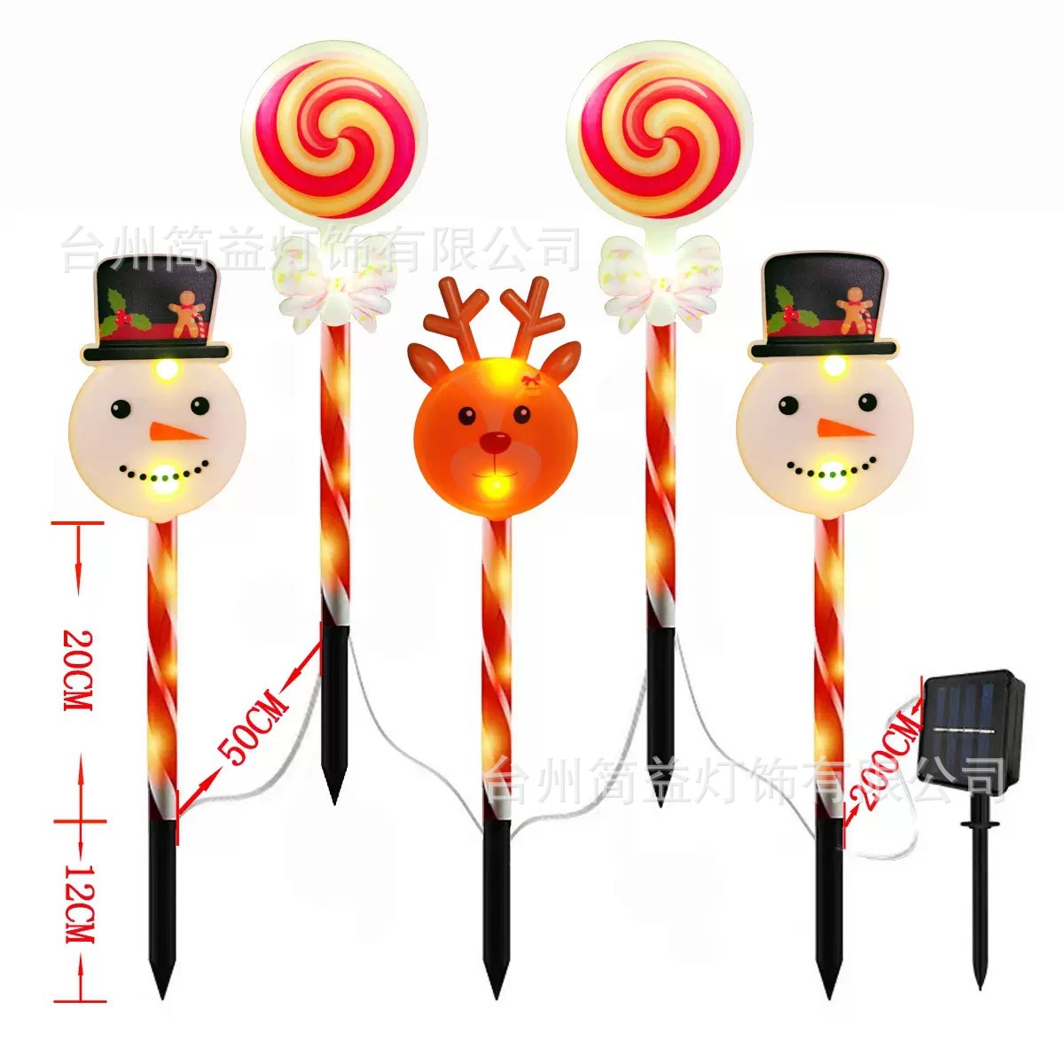 Un remolque de cinco alces, sombrero negro, mezcla de dulces muñecos de nieve - tubo rojo - energía solar