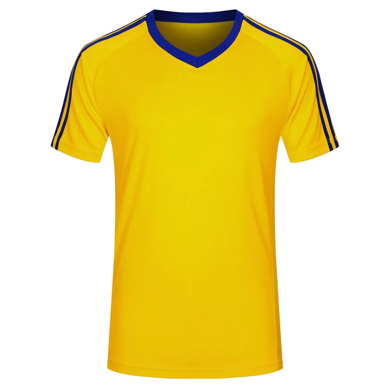 Special Offer Wholesale Sports Short-Sleeved Single Top Solid Color Football Jersey Men's Competition Team Uniform Summer Training Short-Sleeved Football Jersey