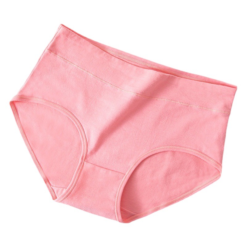 Cómodo algodón suave de ala ancha de cintura alta de color sólido ropa interior de mujer nuevos escritos de estudiante de entrepierna antibacteriana en stock