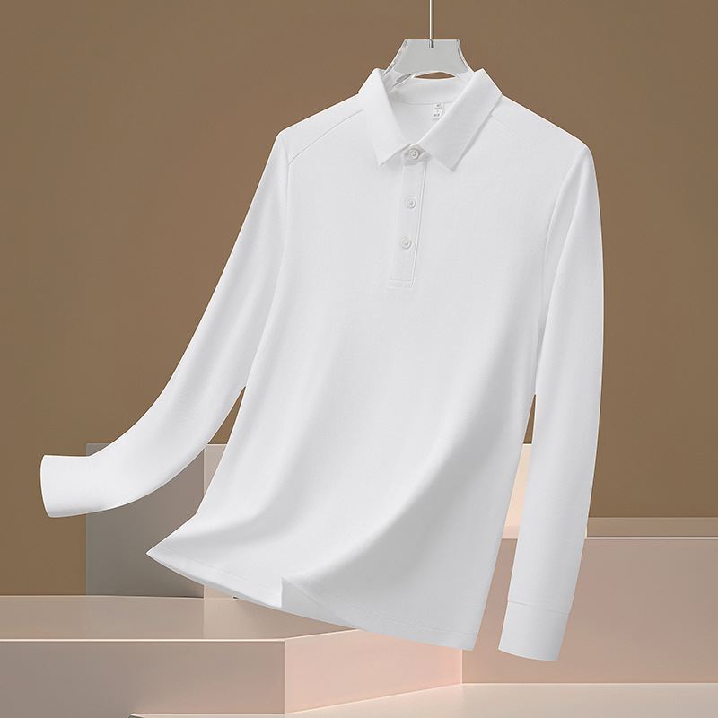 Herramientas ropa de trabajo anti-desgaste anti-sucia ropa de oficina personalizada de doble hebra amoníaco líquido algodón de lana larga manga larga impresión polo camisa