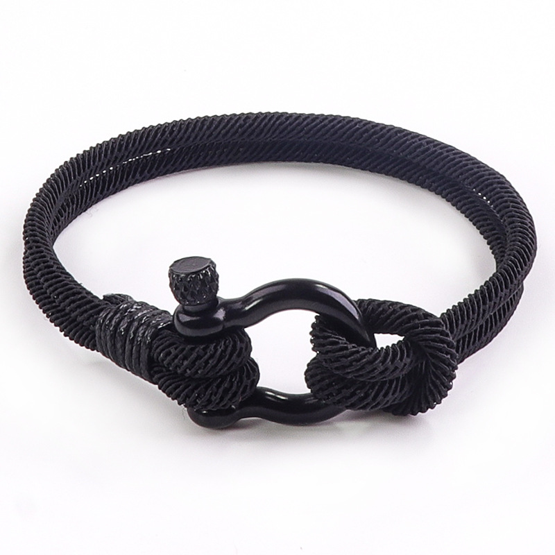 Retro U Shape Stainless Steel rope Menu0027S Bracelets 1 Piece