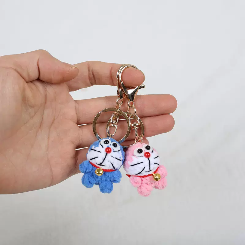 Japanese cute pendant, minifigure, fuchsia children's doll, Doraemon