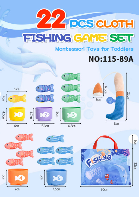 Amazon tela pesca digital emparejada almohadilla de enseñanza temprana lavable bolsa de almacenamiento plegable juguetes interactivos para padres e hijos