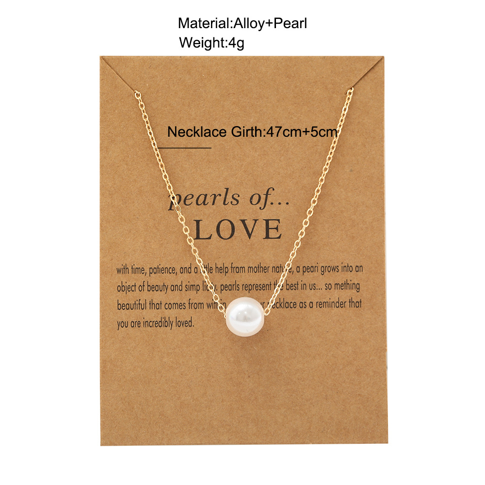 creative pearl feather retro letter paper card butterfly elephant cat necklace wholesale