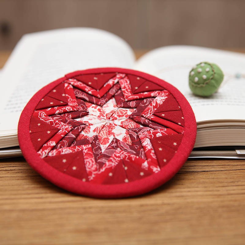 Primer paño teñido estera de té hecho a mano DIY patchwork corredor de mesa bordado Lu bordado estera de la placa de té Zen camino de mesa té arte de la vendimia toalla de té