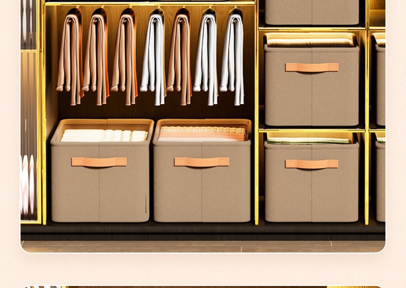 Verdickter Stoff-Aufbewahrungsbox für Kleidung, Aufbewahrungskorb aus Stoff, Kleidungs- und Hosenlagerbox, Aufbewahrungsbox für Schrank, Heimgebrauch und Schlafsal