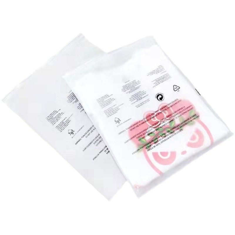 En stock esmerilado Nueva advertencia cremallera bolsa transfronteriza Amazon PE ropa de advertencia transparente bolsa de embalaje de plástico