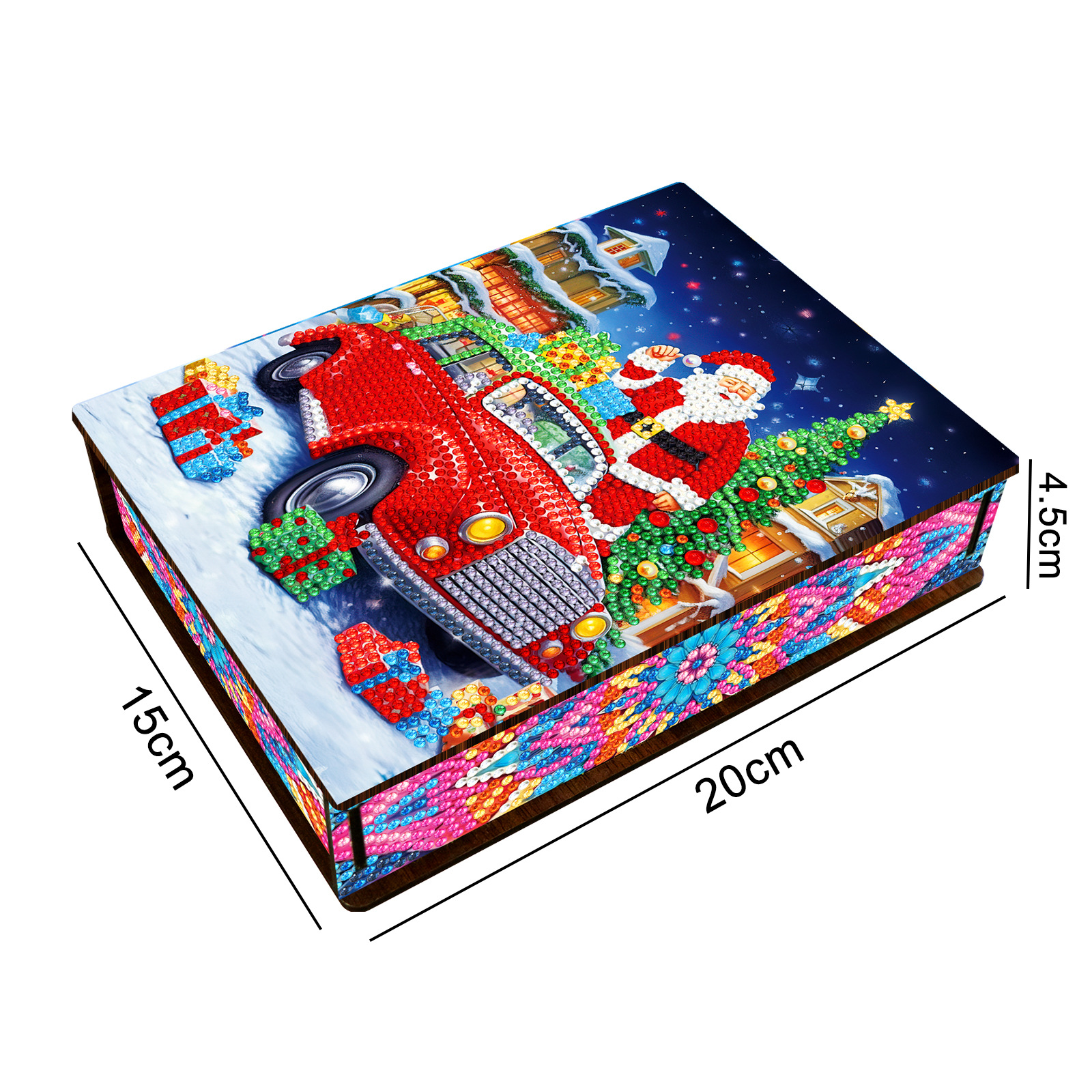 Accesorios para pintura de diamantes, nuevos productos de bordado con pegatinas de diamantes, caja de madera, caja de almacenamiento de diamantes brillantes, caja decorativa, bordado de diamantes.