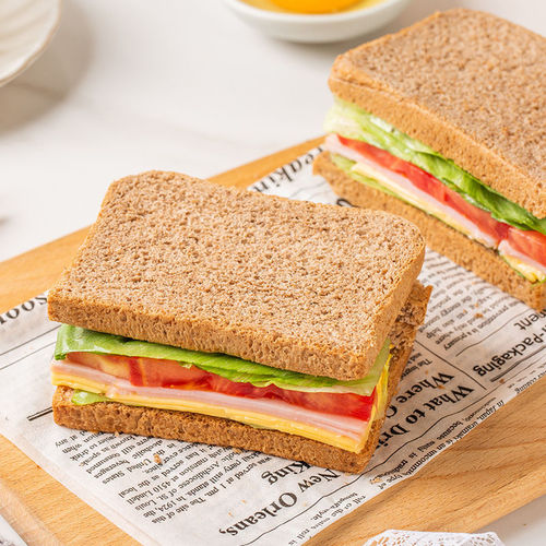 Mr. Kangaroo Whole Wheat Toast Bread, No Added Sugar, Coarse Grain Satiety Food, Individually Packaged, 2 Pounds