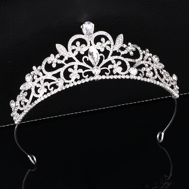 Блестящая диадема для невесты, металлическая корона, ободок, свадебное платье, аксессуар для принцесс для взрослых, оптовая продажа