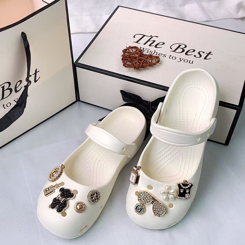 Cross-Border Women's Summer New Style Ballet Clogs, Bear Glasses Design, Lightweight, Soft, Non-Slip Sandals Wholesale