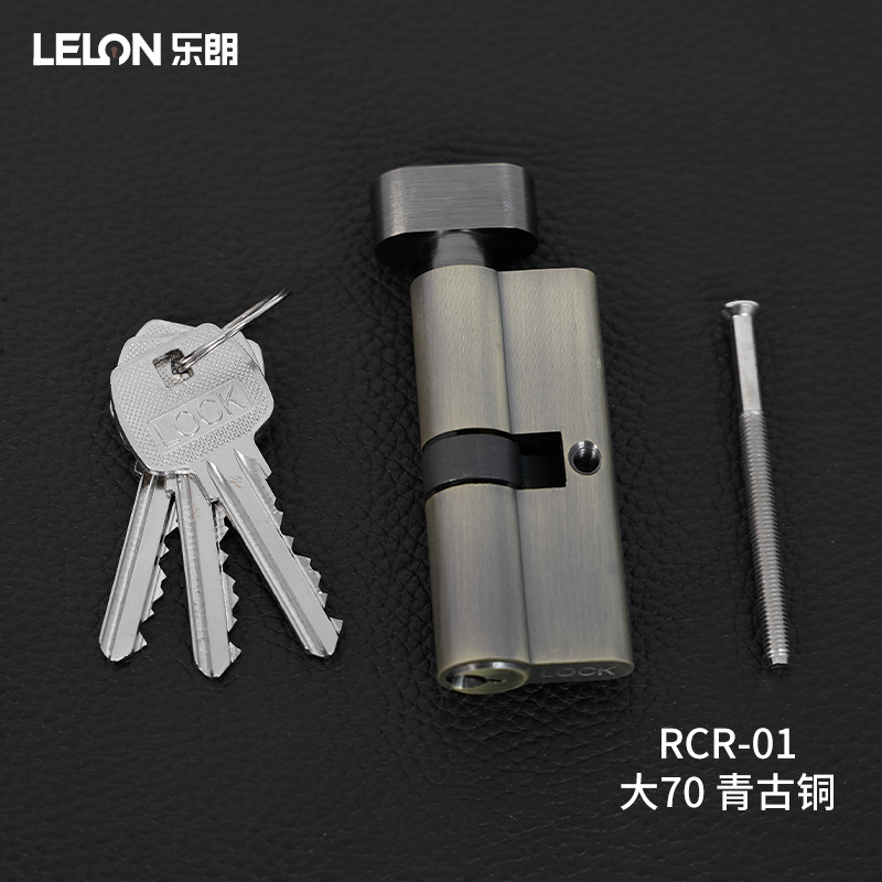 Personalizado todo el cobre 70 núcleo de bloqueo estándar europeo abierto único núcleo de cerradura de puerta interior de polipasto grande modelo general con accesorios de cilindro de bloqueo de perilla