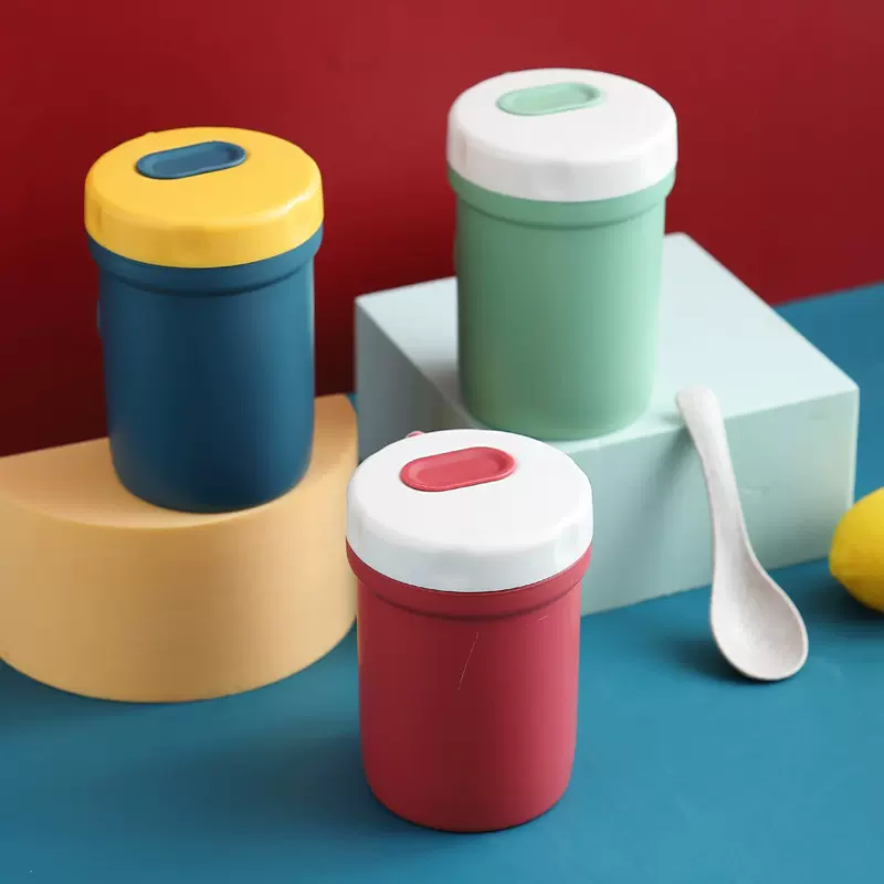 新款日式塑料杯学生早餐杯牛奶杯汤杯可微波炉加热便携随手杯批发