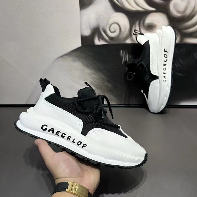2024 noi pantofi sport casual cu talpă groasă, lejeri, respirabili, la modă, damă T iktok, aceeași versiune a pantofilor bărbătești populari la modă online._voghion.com