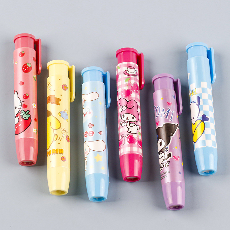 Borrador de prensa de dibujos animados de alto valor para estudiantes, papelería infantil linda y creativa, borrador de lápiz de alto valor image 6