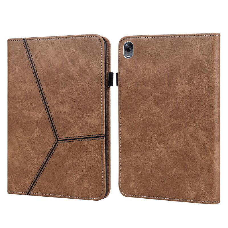 Solid color layering flat leather case is suitable for OPPO PAD 11 inch PU + TPU anti-fall shell