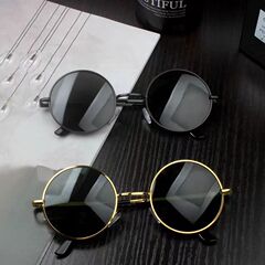 レトロなハリー・ポッター円形眼鏡ヒアルロン酸アヒルかわいい金属サングラス