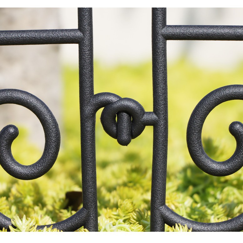 Suministro directo de fábrica valla negro valla al aire libre planta verde patio valla césped jardín jardinería valla al por mayor