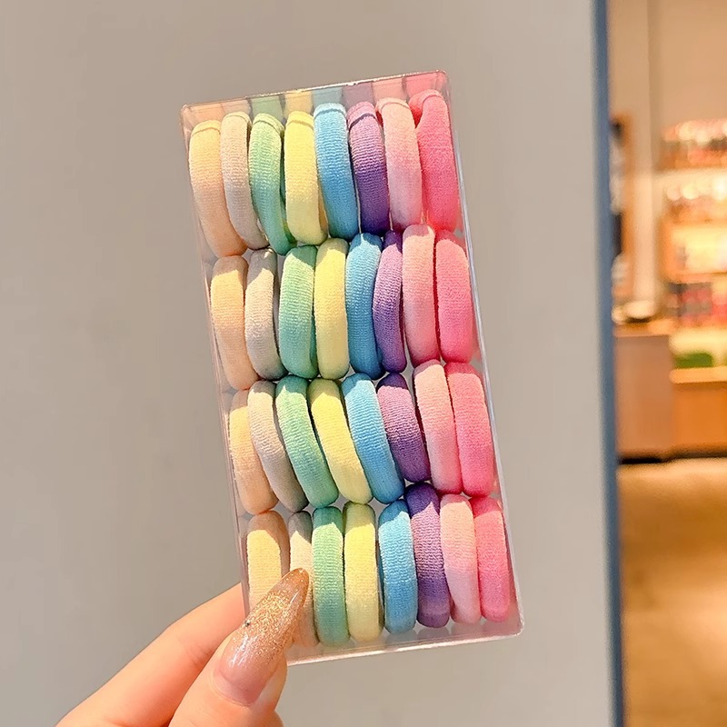 Niños no lesionan anillo de cabello para niñas atando cabello para niñas bebés de alta elasticidad correa de goma duradera cuerda de cabeza