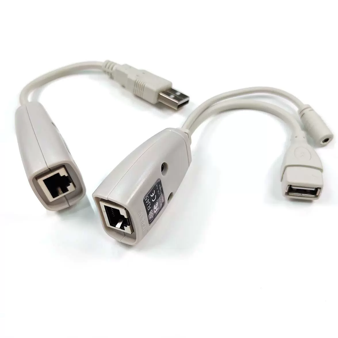 USB延长线50米 网线传输 带信号放大器 电脑监控设备延长