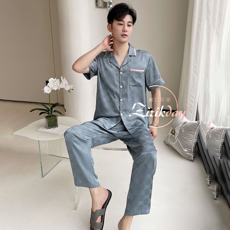 9295#-27 다크 그레이 영문 페이스 마스크 [아이스 실크 원단 최고급]