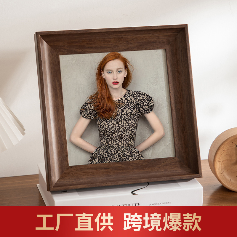 Photo Frame Table Desktop Cross-Border Export Decorative Ornaments Square 6inch 78inch Photo Album Photo Frame Wholesale Handmade