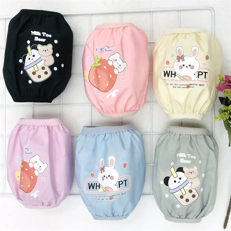 Franela impermeable bordada cocina del bebé de los hombres de las mujeres largo oversleeve mangas de la mano de los niños al por mayor estudiante Otoño e Invierno